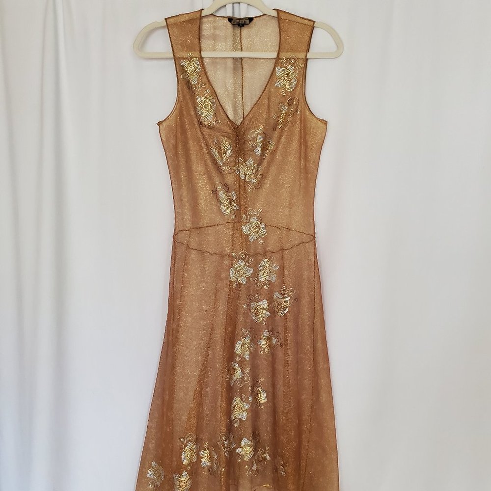 Rozea Nichols Metallic Slip Dress